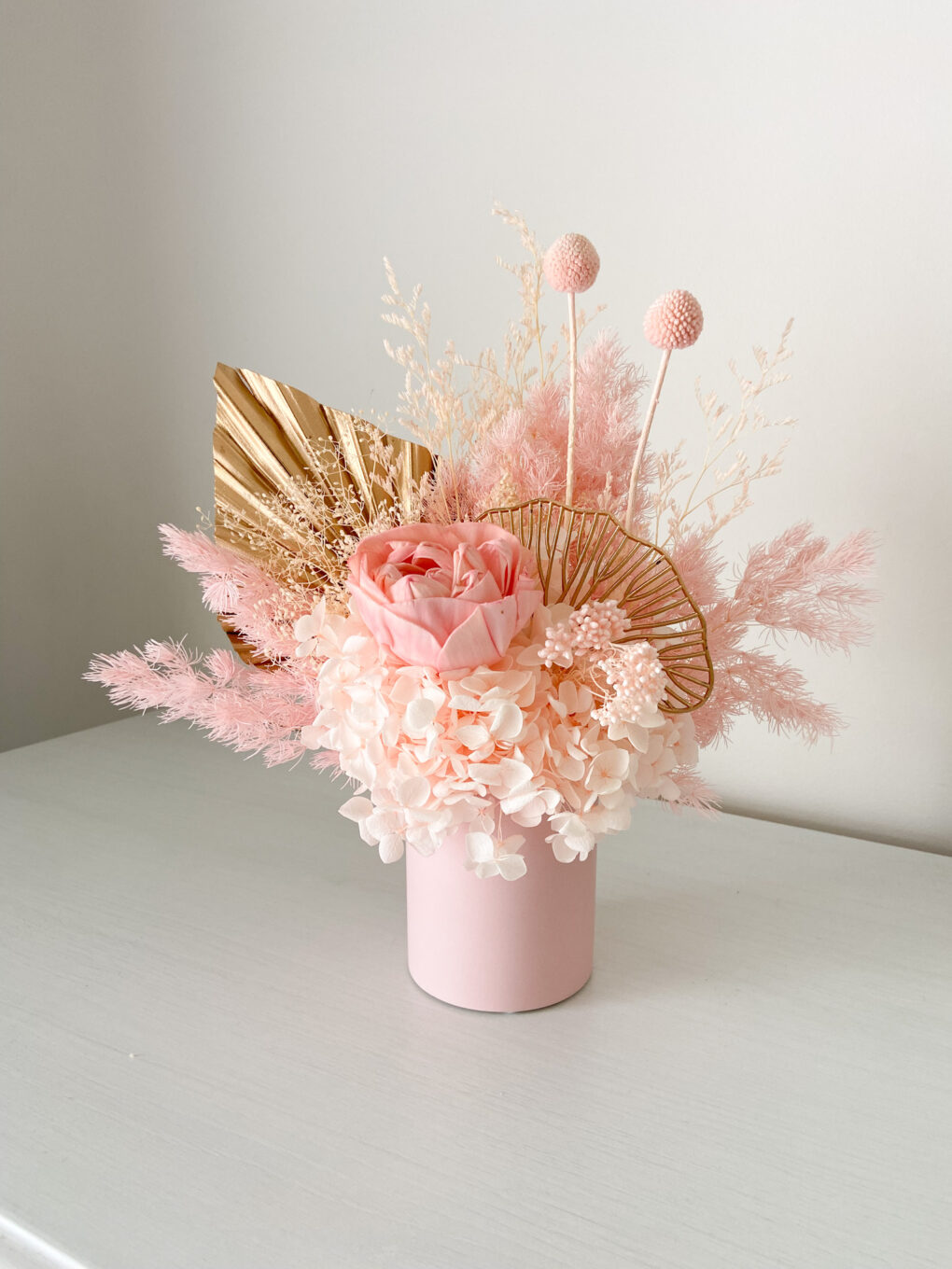 Miss Pink Peony Dried Flower Arrangement